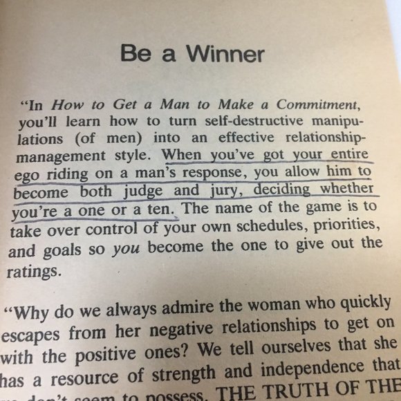"How to get a man to make a commitment...or know when he never will" paperback - Picture 6 of 10